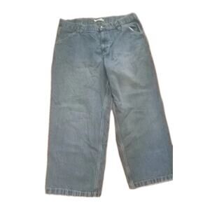 Vintage Route 66 Women's Faded Denim Wide Leg Carpenter Jeans 40 x 30 Y2K Skater